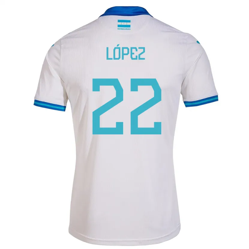 Danxen Kobiety Honduras Luis López #22 Biały Domowa Koszulka 24-26 Koszulki Klubowe