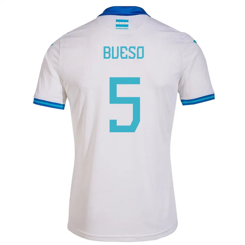 Danxen Kobiety Honduras Jonathan Bueso #5 Biały Domowa Koszulka 24-26 Koszulki Klubowe