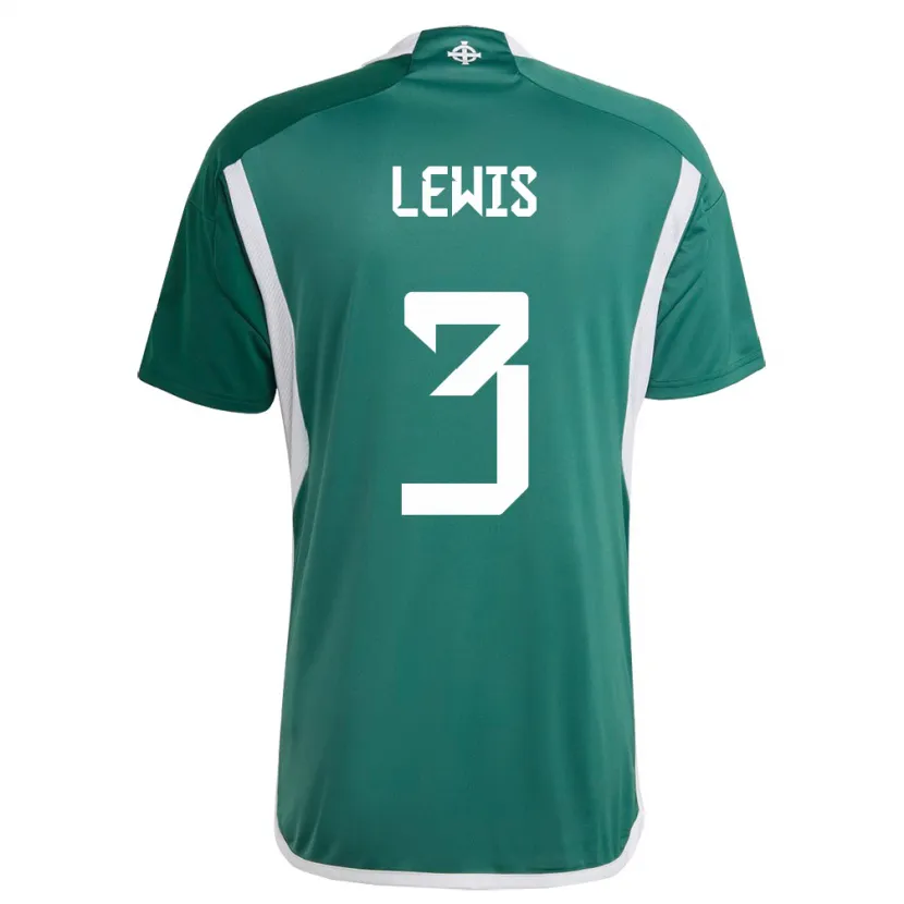 Danxen Kobiety Irlandia Północna Jamal Lewis #3 Zielony Domowa Koszulka 24-26 Koszulki Klubowe