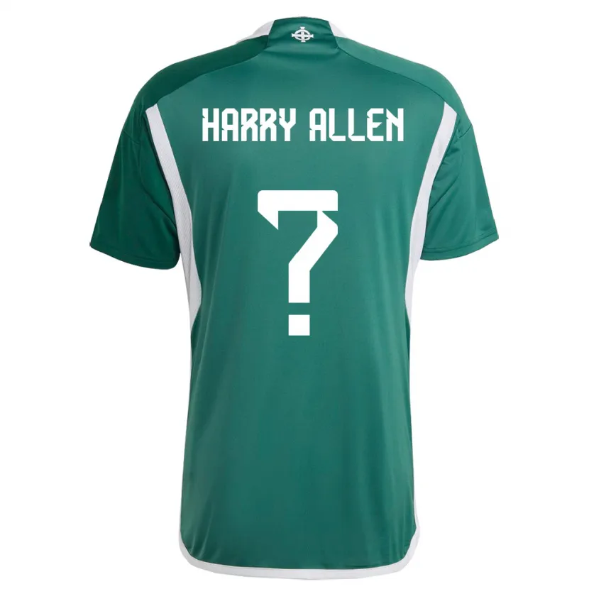 Danxen Kobiety Irlandia Północna Harry Allen #0 Zielony Domowa Koszulka 24-26 Koszulki Klubowe