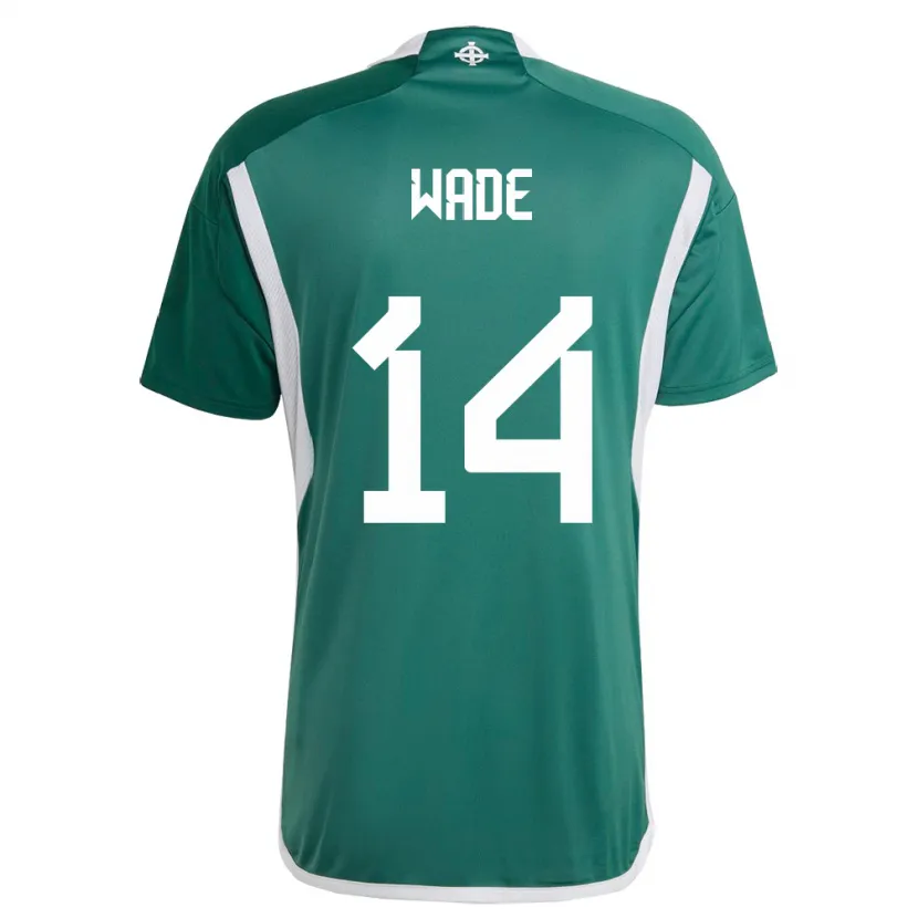 Danxen Kobiety Irlandia Północna Lauren Wade #14 Zielony Domowa Koszulka 24-26 Koszulki Klubowe