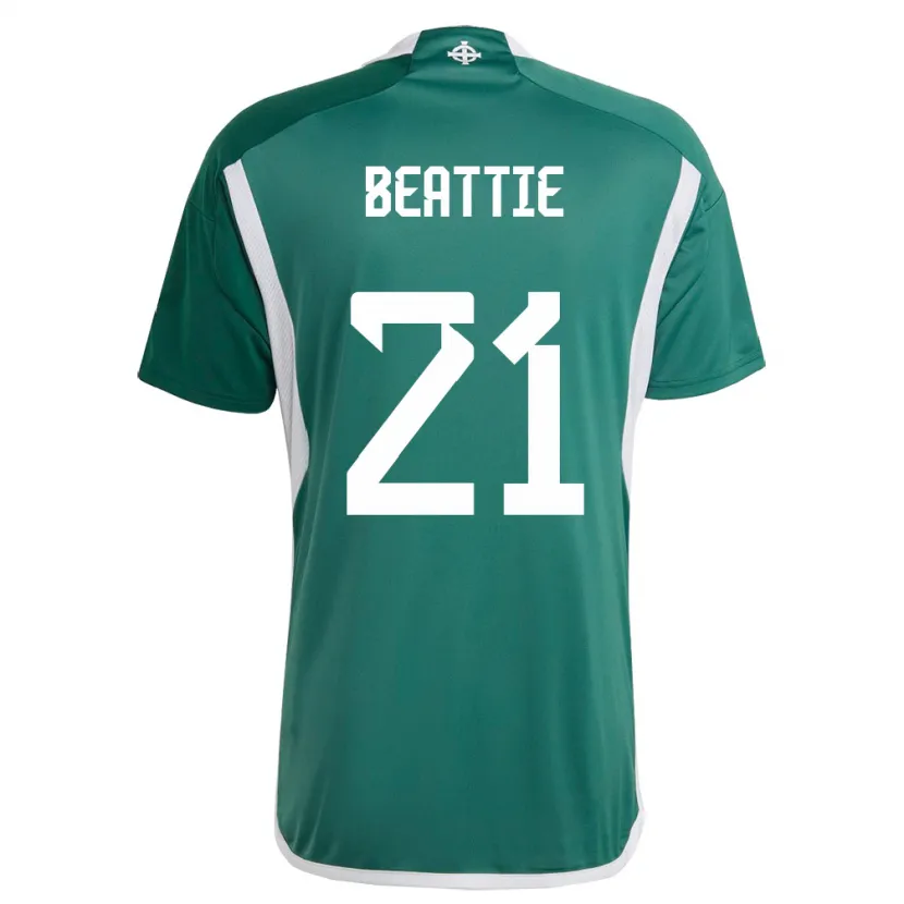 Danxen Kobiety Irlandia Północna Kerry Beattie #21 Zielony Domowa Koszulka 24-26 Koszulki Klubowe