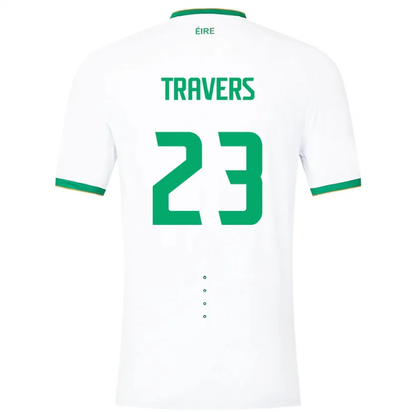 Danxen Kobiety Irlandia Mark Travers #23 Biały Wyjazdowa Koszulka 24-26 Koszulki Klubowe