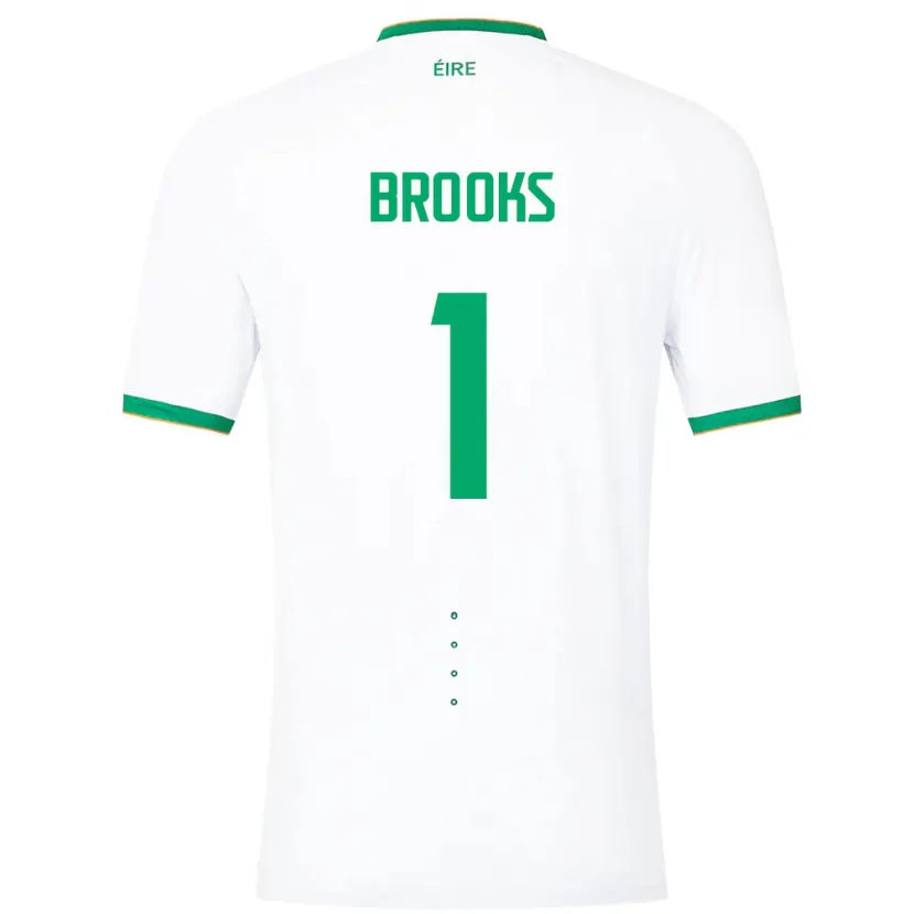 Danxen Kobiety Irlandia Tiernan Brooks #1 Biały Wyjazdowa Koszulka 24-26 Koszulki Klubowe
