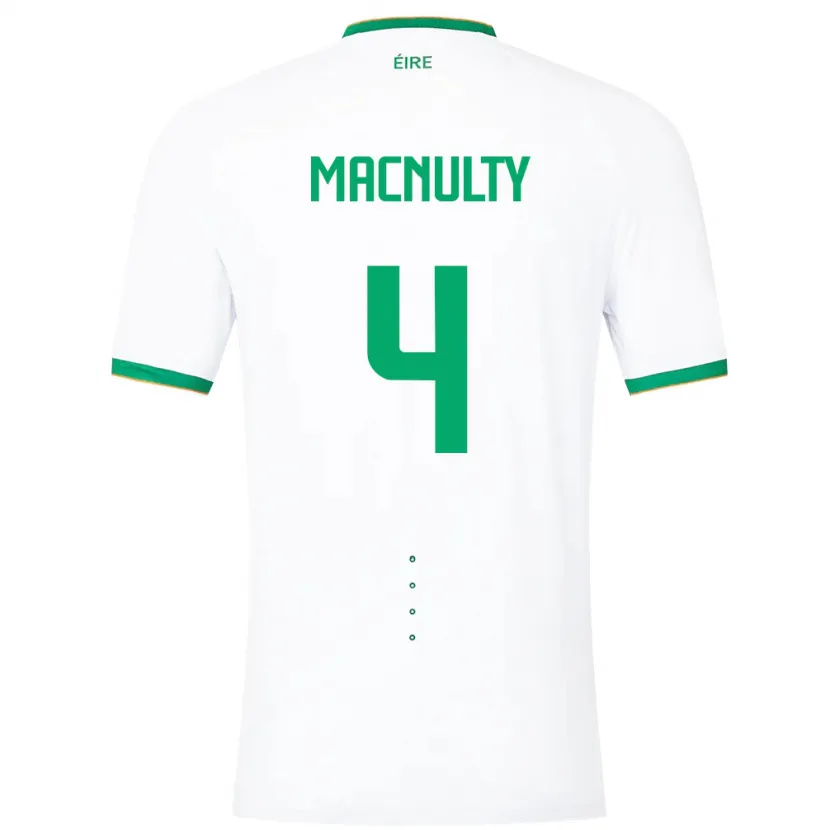 Danxen Kobiety Irlandia Anselmo García Macnulty #4 Biały Wyjazdowa Koszulka 24-26 Koszulki Klubowe