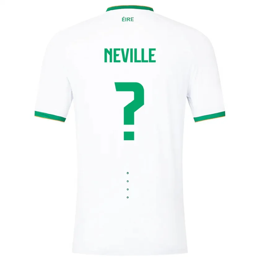 Danxen Kobiety Irlandia Harvey Neville #0 Biały Wyjazdowa Koszulka 24-26 Koszulki Klubowe