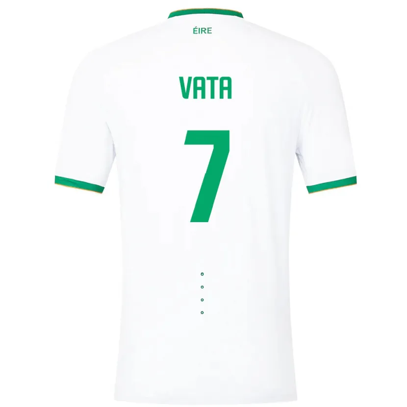 Danxen Kobiety Irlandia Rocco Vata #7 Biały Wyjazdowa Koszulka 24-26 Koszulki Klubowe