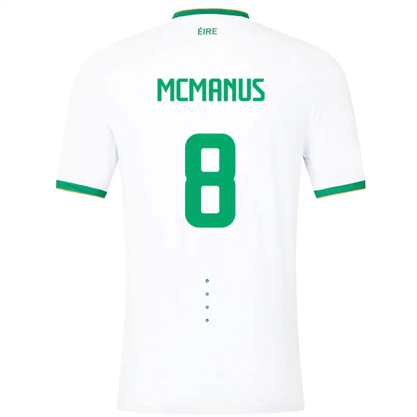 Danxen Kobiety Irlandia James Mcmanus #8 Biały Wyjazdowa Koszulka 24-26 Koszulki Klubowe