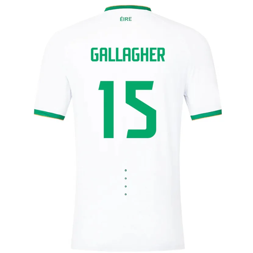 Danxen Kobiety Irlandia Oisín Gallagher #15 Biały Wyjazdowa Koszulka 24-26 Koszulki Klubowe