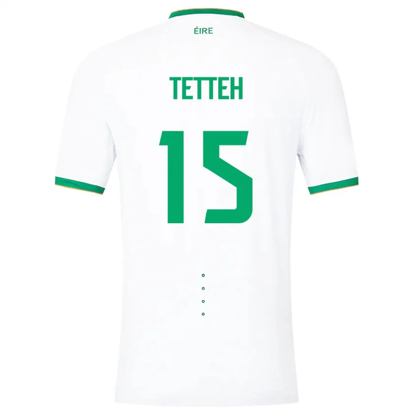 Danxen Kobiety Irlandia Gideon Tetteh #15 Biały Wyjazdowa Koszulka 24-26 Koszulki Klubowe