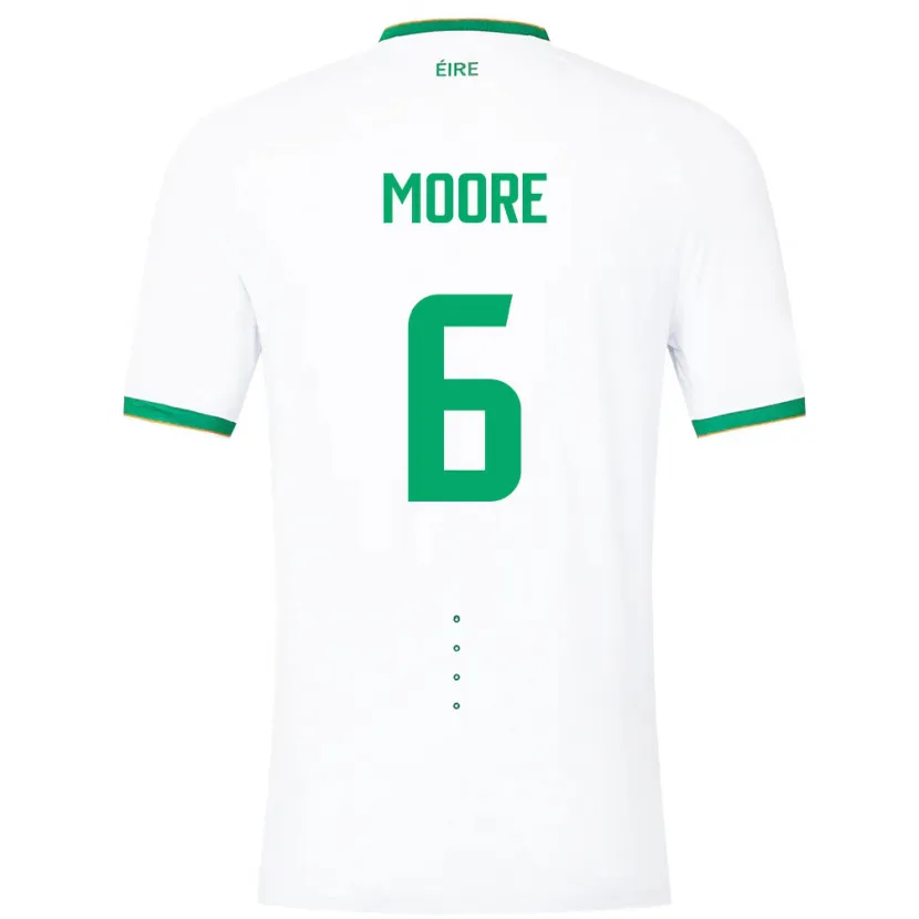Danxen Kobiety Irlandia Matthew Moore #6 Biały Wyjazdowa Koszulka 24-26 Koszulki Klubowe