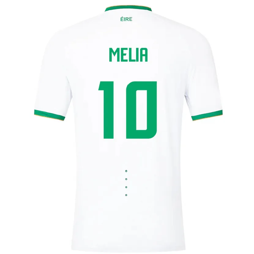 Danxen Kobiety Irlandia Mason Melia #10 Biały Wyjazdowa Koszulka 24-26 Koszulki Klubowe