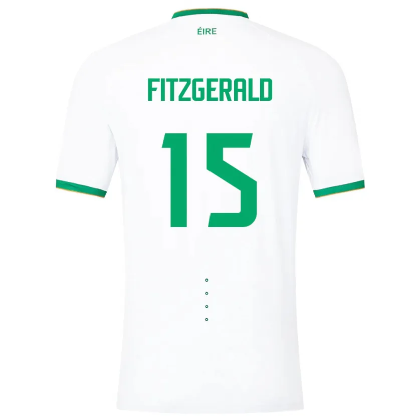 Danxen Kobiety Irlandia Kyle Fitzgerald #15 Biały Wyjazdowa Koszulka 24-26 Koszulki Klubowe
