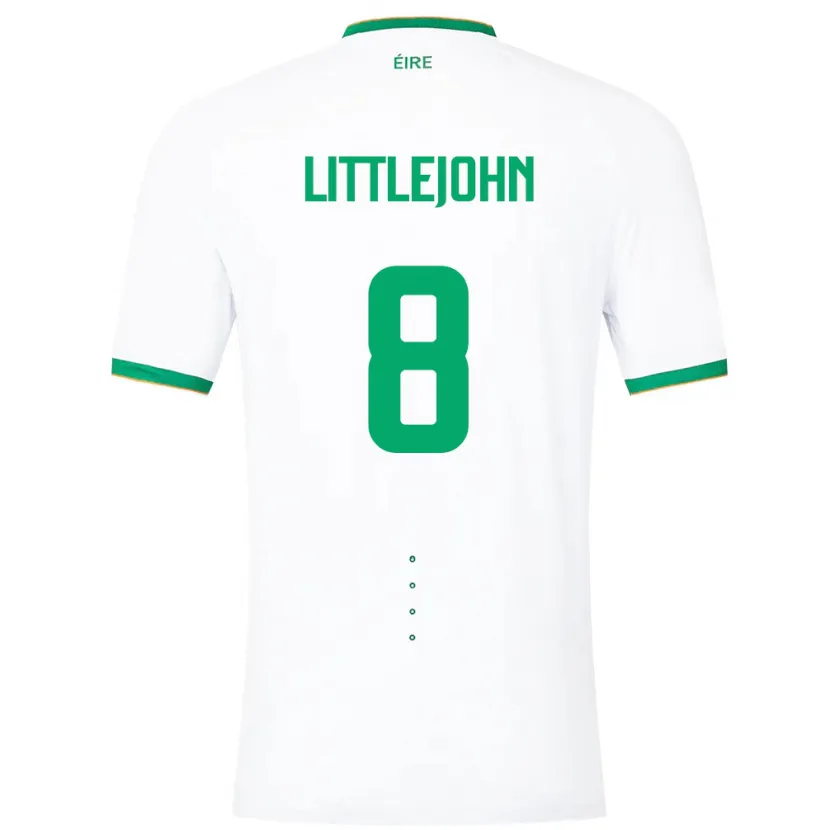 Danxen Kobiety Irlandia Ruesha Littlejohn #8 Biały Wyjazdowa Koszulka 24-26 Koszulki Klubowe