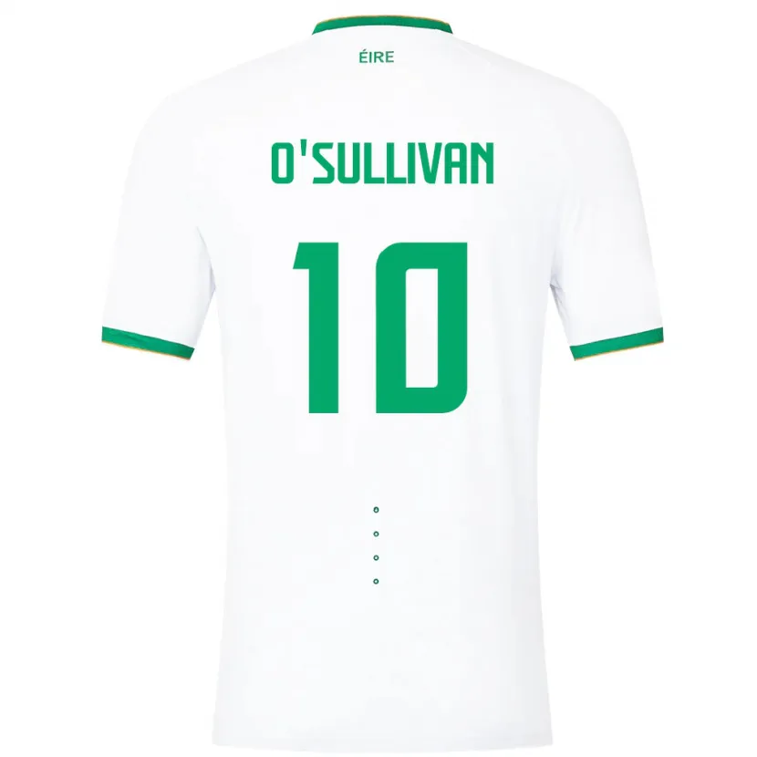 Danxen Kobiety Irlandia Denise O'sullivan #10 Biały Wyjazdowa Koszulka 24-26 Koszulki Klubowe
