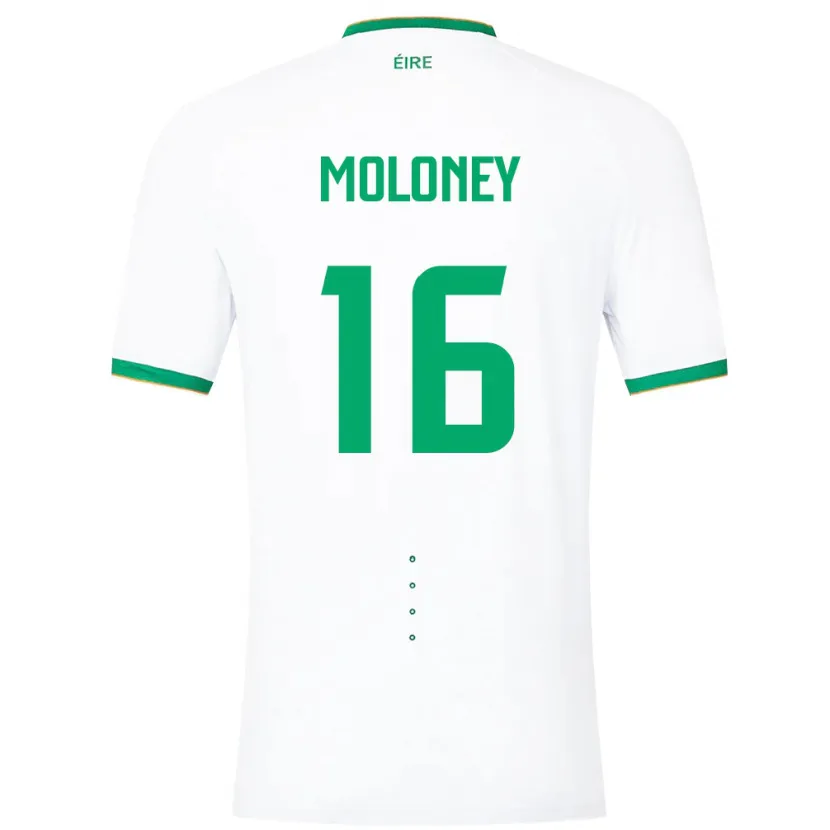 Danxen Kobiety Irlandia Grace Moloney #16 Biały Wyjazdowa Koszulka 24-26 Koszulki Klubowe