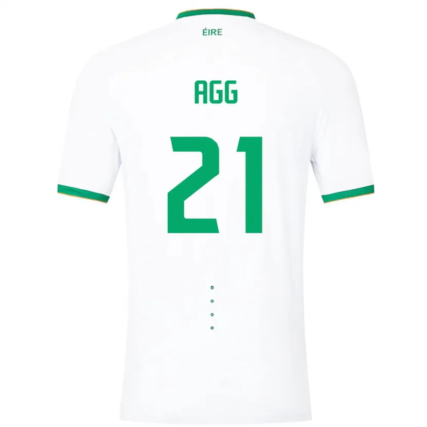 Danxen Kobiety Irlandia Lily Agg #21 Biały Wyjazdowa Koszulka 24-26 Koszulki Klubowe