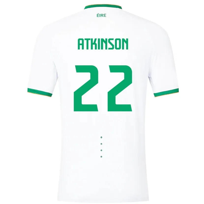 Danxen Kobiety Irlandia Isibeal Atkinson #22 Biały Wyjazdowa Koszulka 24-26 Koszulki Klubowe
