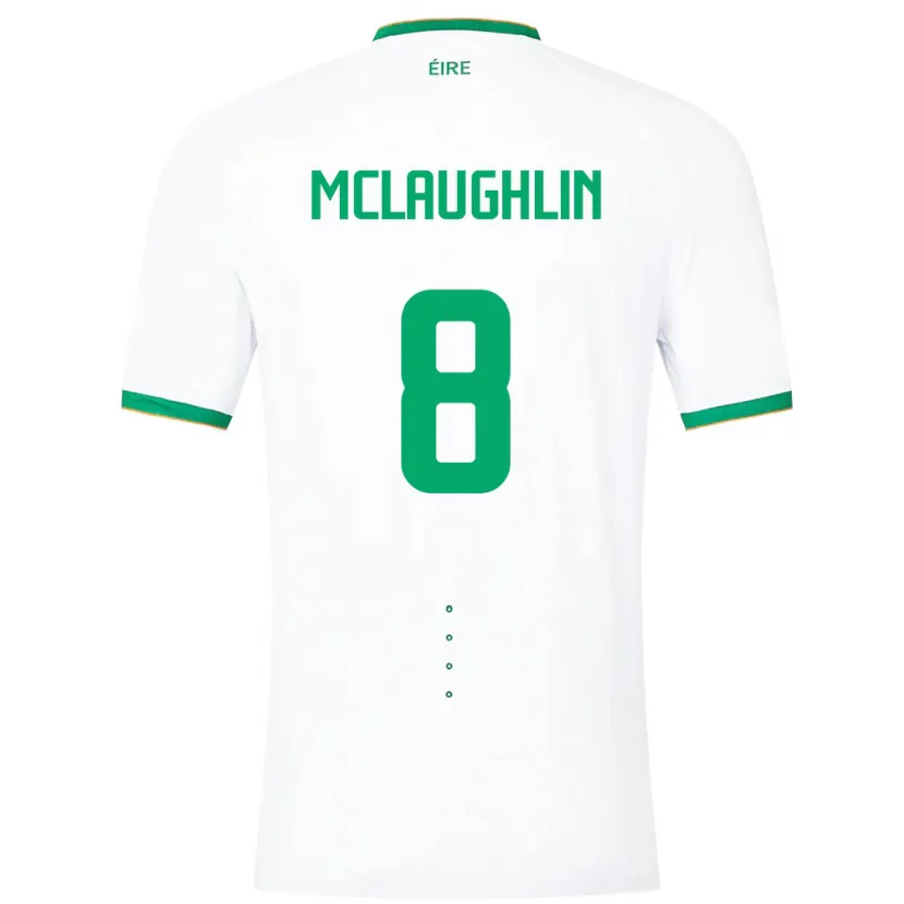 Danxen Kobiety Irlandia Roma Mclaughlin #8 Biały Wyjazdowa Koszulka 24-26 Koszulki Klubowe