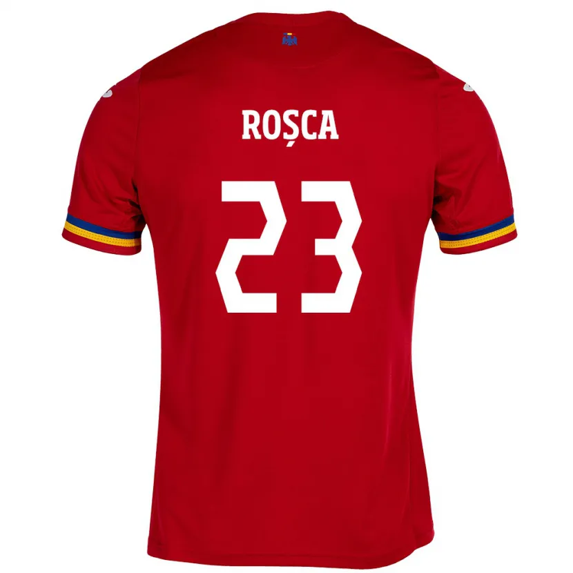 Danxen Kobiety Rumunia Alexandru Roșca #23 Czerwony Wyjazdowa Koszulka 24-26 Koszulki Klubowe