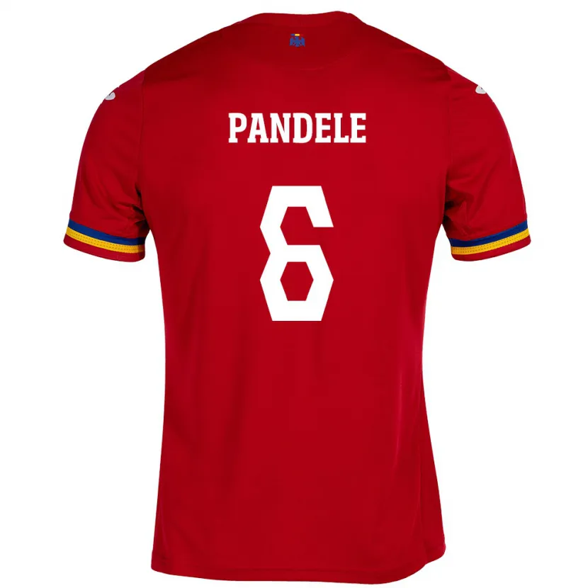 Danxen Kobiety Rumunia Andrei Pandele #6 Czerwony Wyjazdowa Koszulka 24-26 Koszulki Klubowe