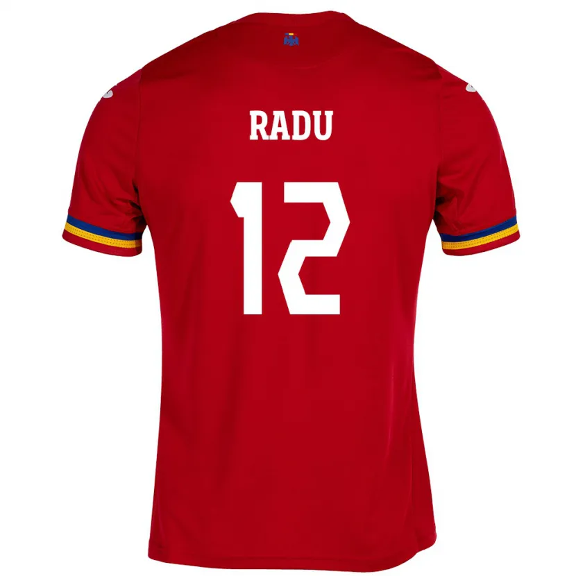 Danxen Kobiety Rumunia Riccardo Radu #12 Czerwony Wyjazdowa Koszulka 24-26 Koszulki Klubowe