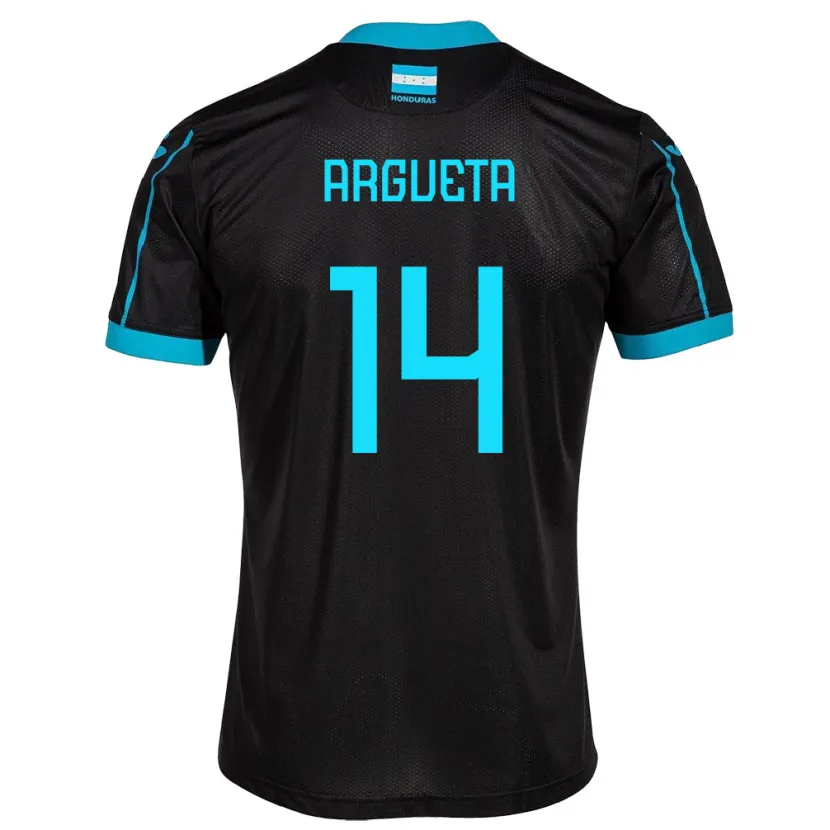Danxen Kobiety Honduras Carlos Argueta #14 Czarny Wyjazdowa Koszulka 24-26 Koszulki Klubowe