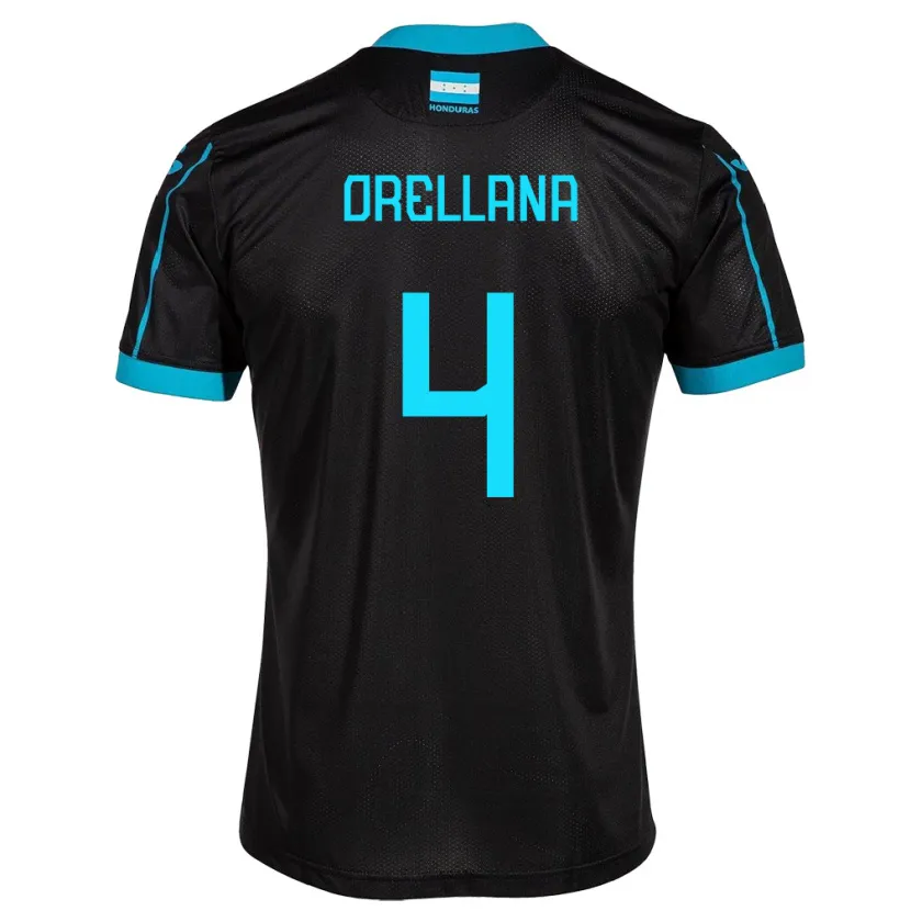 Danxen Kobiety Honduras André Orellana #4 Czarny Wyjazdowa Koszulka 24-26 Koszulki Klubowe