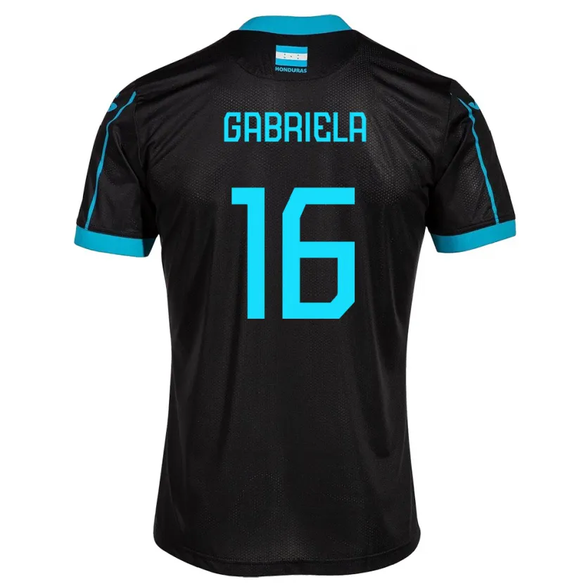 Danxen Kobiety Honduras Gabriela García #16 Czarny Wyjazdowa Koszulka 24-26 Koszulki Klubowe