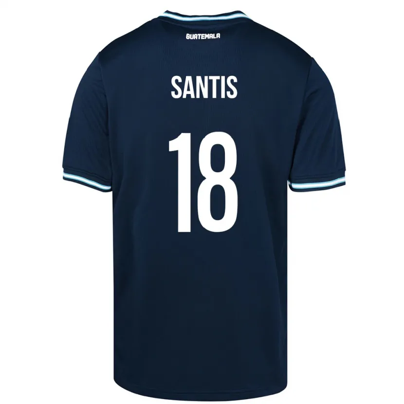 Danxen Kobiety Gwatemala Óscar Santis #18 Niebieski Wyjazdowa Koszulka 24-26 Koszulki Klubowe