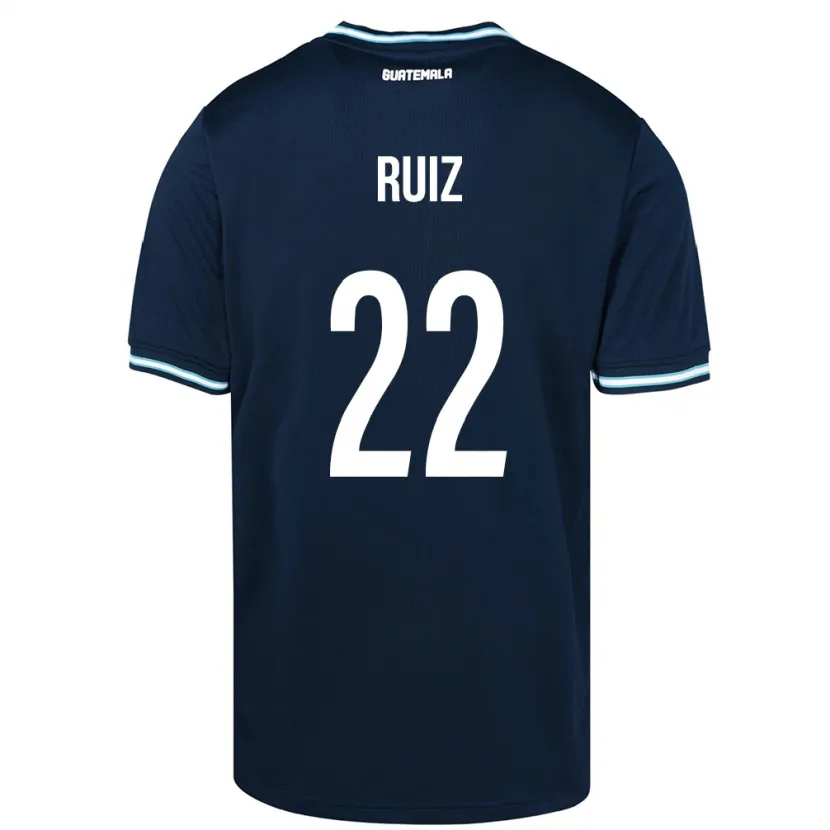 Danxen Kobiety Gwatemala Kevin Ruiz #22 Niebieski Wyjazdowa Koszulka 24-26 Koszulki Klubowe