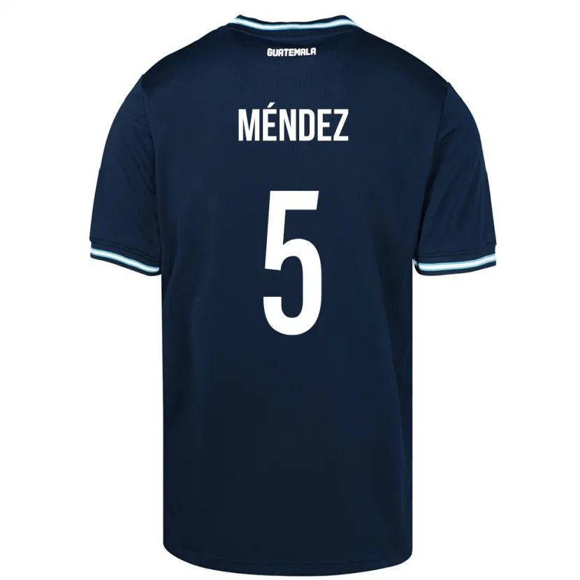 Danxen Kobiety Gwatemala Diego Méndez #5 Niebieski Wyjazdowa Koszulka 24-26 Koszulki Klubowe