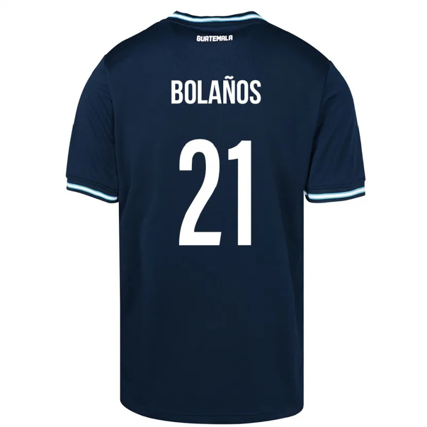 Danxen Kobiety Gwatemala Diego Bolaños #21 Niebieski Wyjazdowa Koszulka 24-26 Koszulki Klubowe
