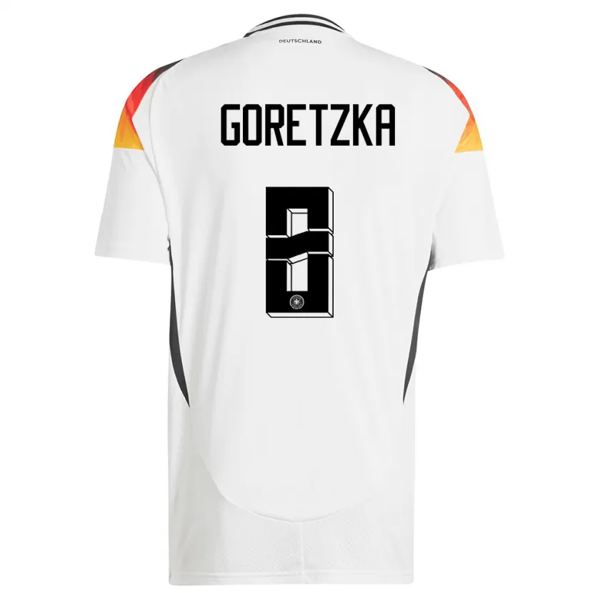 Danxen Dzieci Niemcy Leon Goretzka #8 Biały Domowa Koszulka 24-26 Koszulki Klubowe