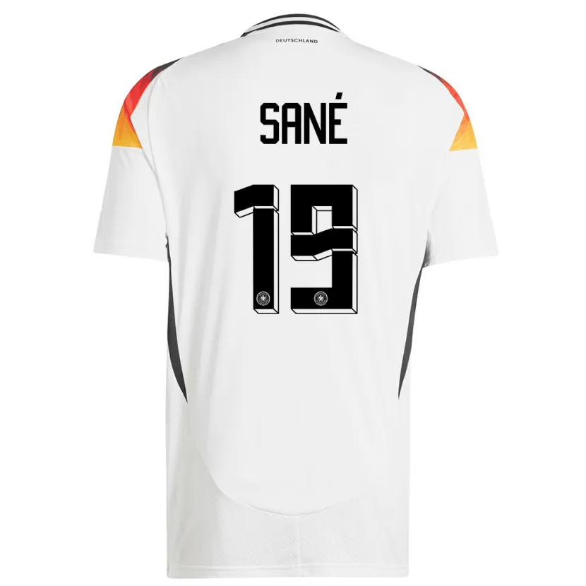Danxen Dzieci Niemcy Leroy Sane #19 Biały Domowa Koszulka 24-26 Koszulki Klubowe