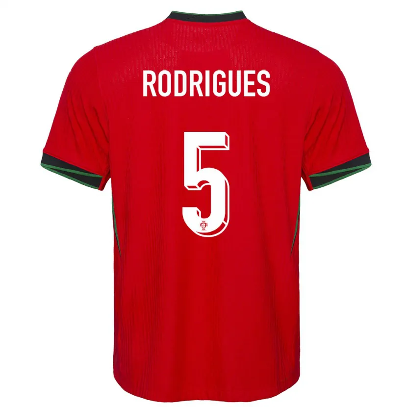 Danxen Dzieci Portugalia Rafael Rodrigues #5 Czerwony Domowa Koszulka 24-26 Koszulki Klubowe