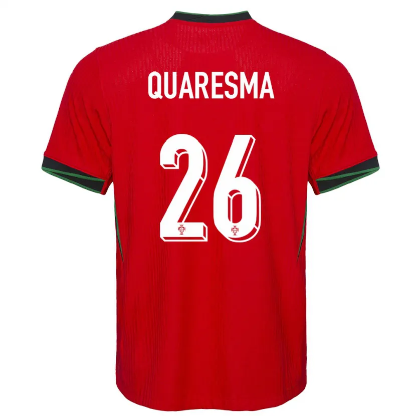 Danxen Dzieci Portugalia Eduardo Quaresma #26 Czerwony Domowa Koszulka 24-26 Koszulki Klubowe