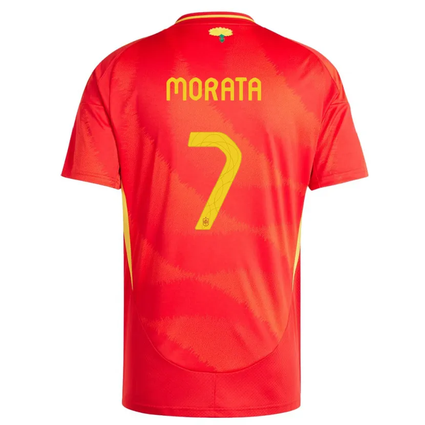 Danxen Dzieci Hiszpania Alvaro Morata #7 Czerwony Domowa Koszulka 24-26 Koszulki Klubowe