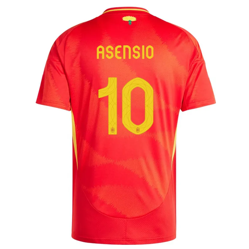 Danxen Dzieci Hiszpania Marco Asensio #10 Czerwony Domowa Koszulka 24-26 Koszulki Klubowe