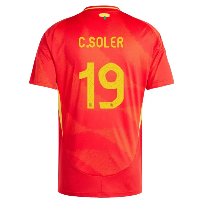 Danxen Dzieci Hiszpania Carlos Soler #19 Czerwony Domowa Koszulka 24-26 Koszulki Klubowe
