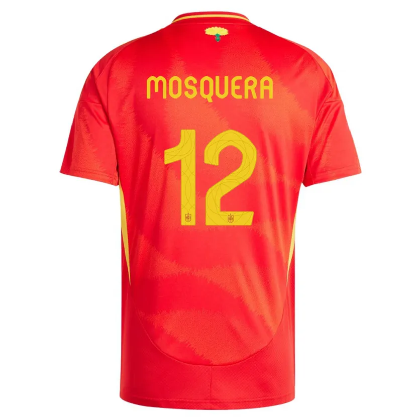 Danxen Dzieci Hiszpania Cristian Mosquera #12 Czerwony Domowa Koszulka 24-26 Koszulki Klubowe