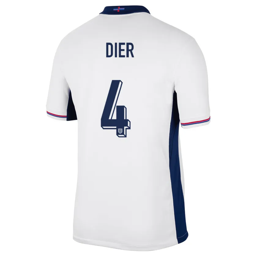 Danxen Dzieci Anglia Eric Dier #4 Biały Domowa Koszulka 24-26 Koszulki Klubowe