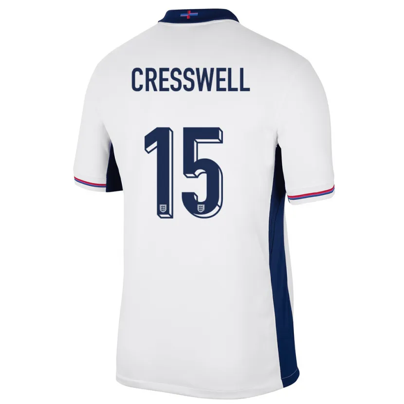 Danxen Dzieci Anglia Charlie Cresswell #15 Biały Domowa Koszulka 24-26 Koszulki Klubowe