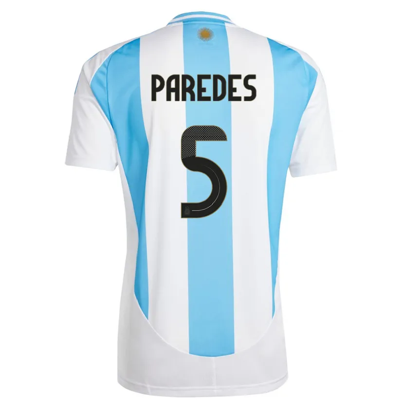 Danxen Dzieci Argentyna Leandro Paredes #5 Biało Niebieski Domowa Koszulka 24-26 Koszulki Klubowe