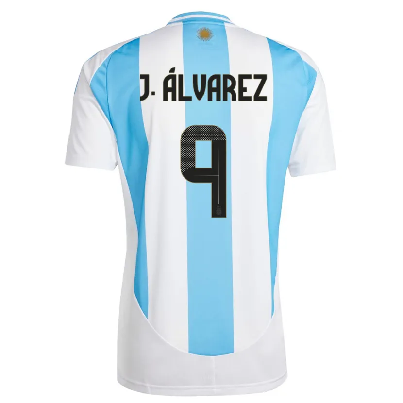 Danxen Dzieci Argentyna Julian Alvarez #9 Biało Niebieski Domowa Koszulka 24-26 Koszulki Klubowe