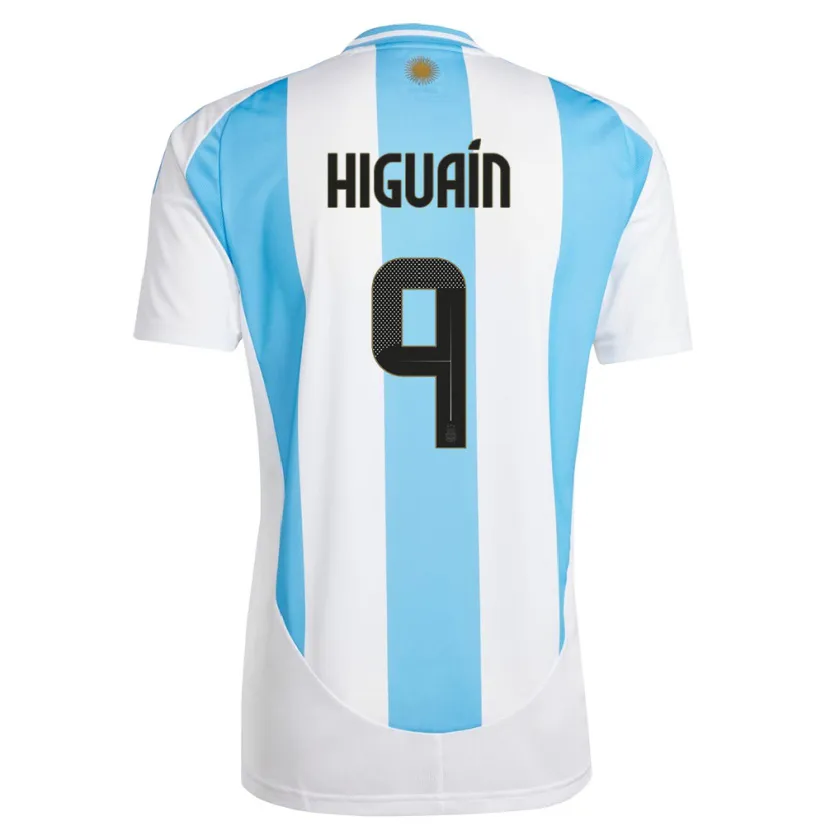 Danxen Dzieci Argentyna Gonzalo Higuain #9 Biało Niebieski Domowa Koszulka 24-26 Koszulki Klubowe