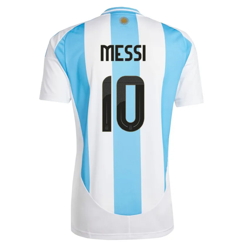 Danxen Dzieci Argentyna Lionel Messi #10 Biało Niebieski Domowa Koszulka 24-26 Koszulki Klubowe