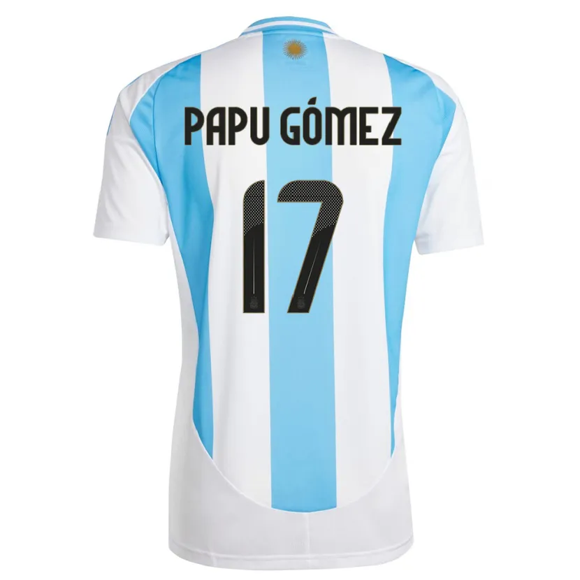 Danxen Dzieci Argentyna Papu Gomez #17 Biało Niebieski Domowa Koszulka 24-26 Koszulki Klubowe
