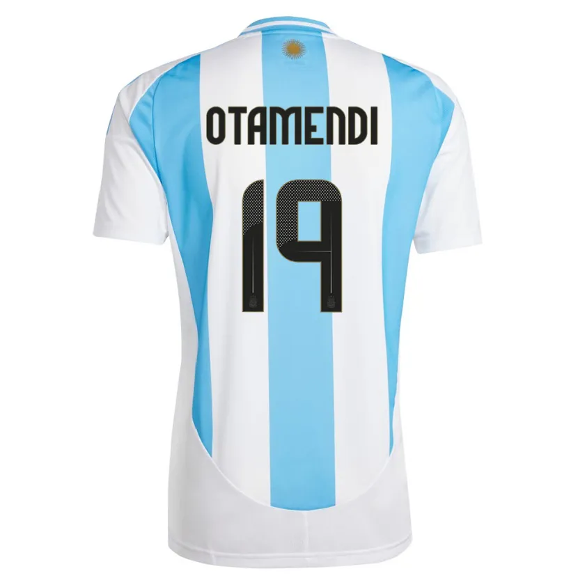 Danxen Dzieci Argentyna Nicolas Otamendi #19 Biało Niebieski Domowa Koszulka 24-26 Koszulki Klubowe