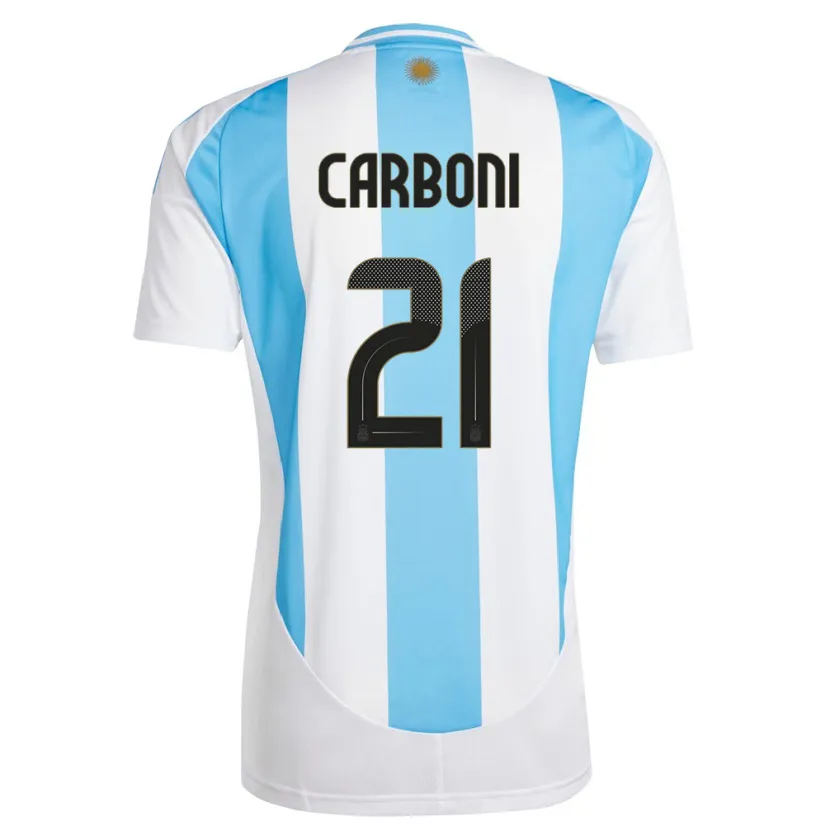 Danxen Dzieci Argentyna Valentin Carboni #21 Biało Niebieski Domowa Koszulka 24-26 Koszulki Klubowe